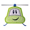 Whimsical Silly Helicopter Applique